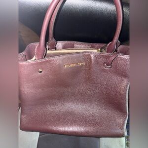 Michael Kors Dark Red Leather Satchel